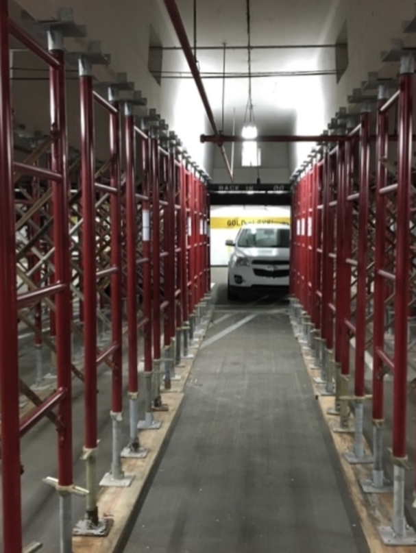 Crane Shoring - Parking Deck